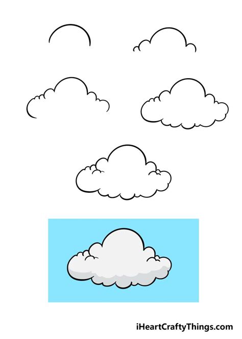 Cloud Drawing How To Draw A Cloud Step By Step