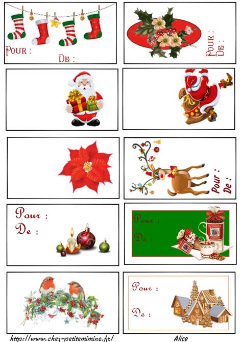 Etiquette Cadeau A Imprimer Noel Cartes De Noël à Imprimer