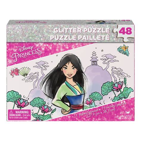 Disney Princess Mulan Glitter Effect 48 Piece Puzzle Samko And Miko Toy