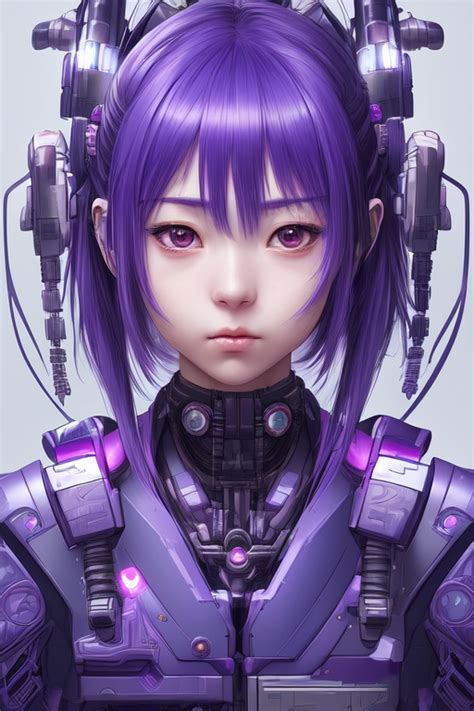A Beautiful Portrait Of A Cute Cyberpunk Japan Girl By Hayao Miy Arthub Ai