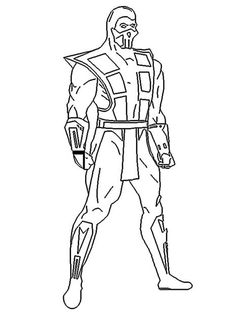 Number Zero Coloring Page : Scorpion vs sub zero coloring pages