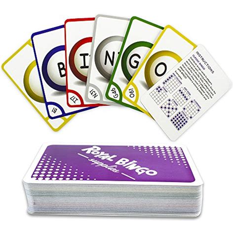 Royal Bingo Supplies Jumbo 525 X 325 Bingo Calling Cards Pack Of