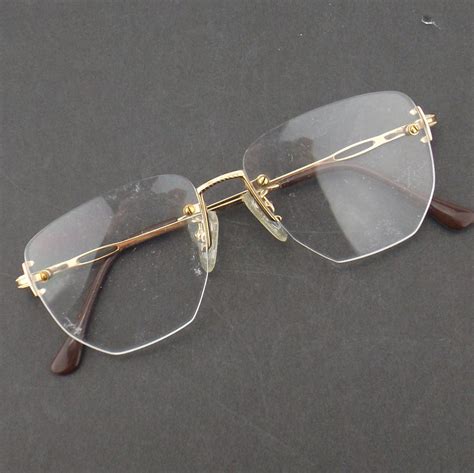 Rimless Eyeglasses Gold Eye Glasses Nos 80s Vintage Etsy In 2021 Eyeglasses Mens