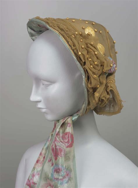 Bonnet France 1850 Silk Straw Horsehair Museum Of Fine Arts