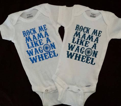 Rock Me Mama Like A Wagon Wheel Onesie Any Color Onesie Etsy