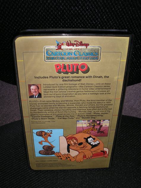 Pluto Walt Disney Vhs Cartoon Classics Limited Edition Gold Etsy My XXX Hot Girl