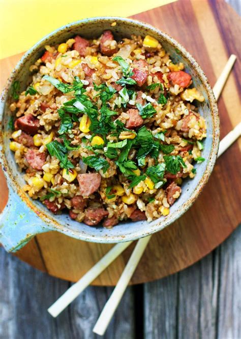 Ring Bologna And Sweet Corn Fried Rice Recipe