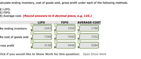 How To Find Gross Profit Using Fifo