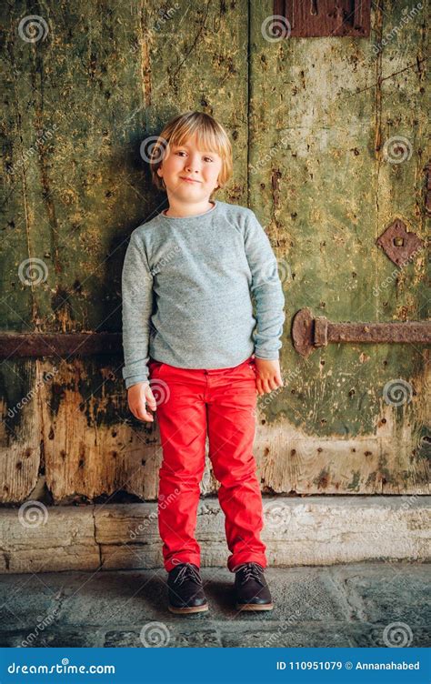 Outdoor Portrait Of Handsome Little Boy Stock Image Image Of