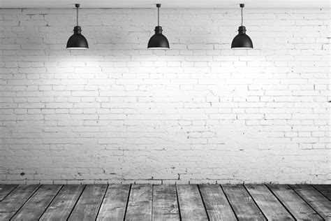 Lamps On Brick Wall White Brick With Lights 1500x1000 Wallpaper