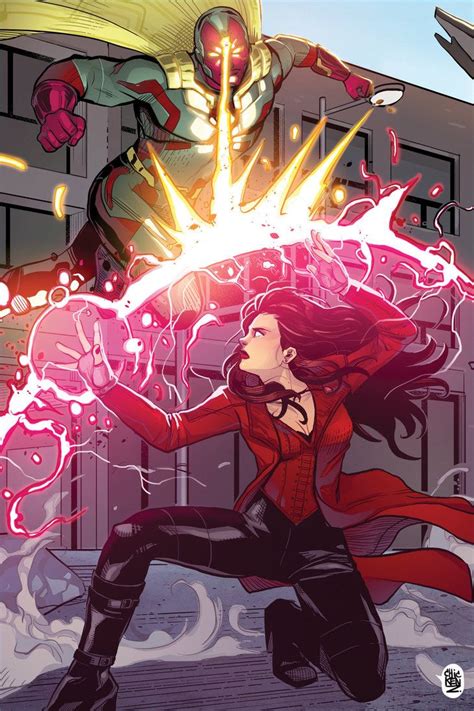 The Vision Vs Scarlet Witch By Chickenzpunk Scarlet Witch Marvel