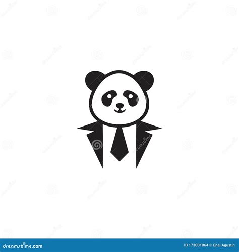 Panda Icon Logo Design Vector Template Stock Vector Illustration Of