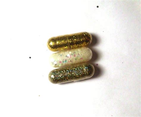 Glitter Pills Glitter Pill Gold White Silver 6 Pills