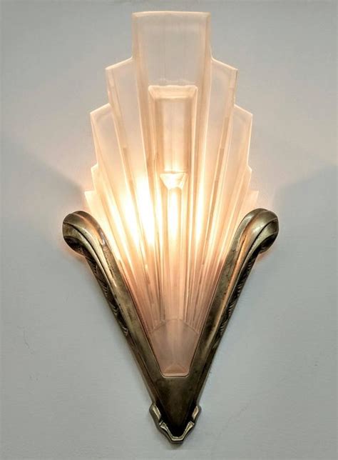 French Art Deco Wall Sconces By Sabino For Sale At 1stdibs