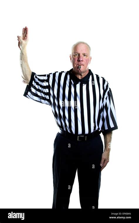Basketball Referee Signaling A 3 Second Violation Foul Stock Photo Alamy