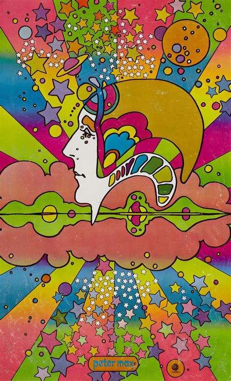 Peter Max 1970s In 2020 Peter Max Art Art Collage Wall Hippie Art