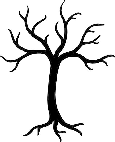 Fall Tree Clipart Black And White