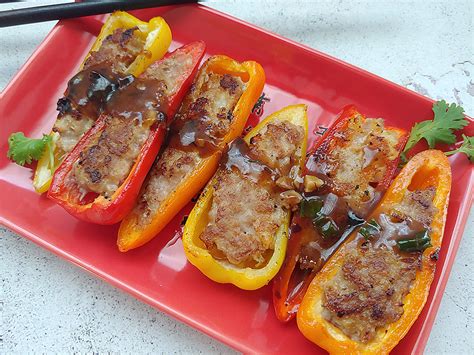 Chinese Stuffed Peppers Cook With Chopsticks