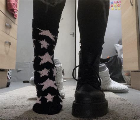 Bet Youd Want To Sniff These Fuzzy Socks After A Long Hot Day In My Big Goth Boots Usedsocks