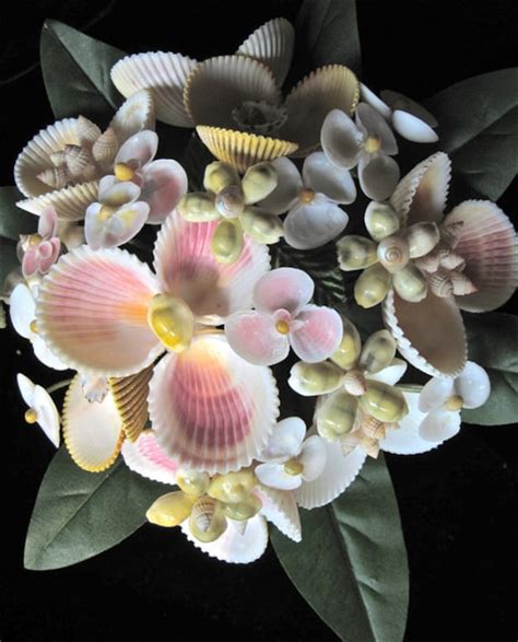 Items Similar To Handmade Seashell Flower Bouquet On Etsy