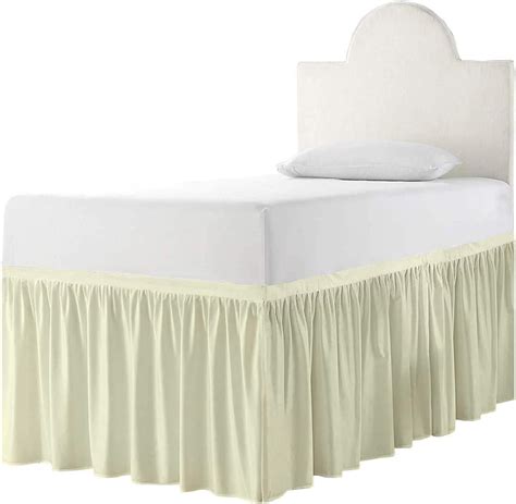 Dorm Room Bed Skirt Ruffled Dorm Sized College Dorm Bed Skirt Long