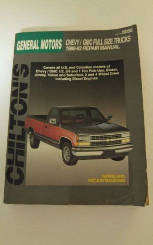 Sell Chiltons Repair Manual Chevrolet Gmc Full Size Trucks 1988 1993