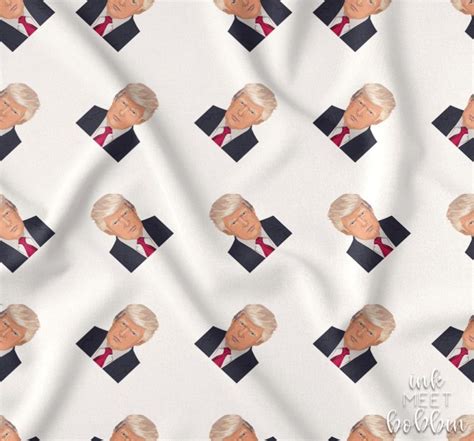 Republican President Donald Trump Fabric By The Yard Ink Meet Bobbin
