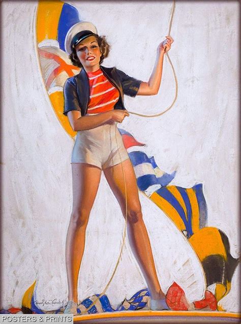 305164 1940s Pin Up Girl Sailor Girl Cruise Picture Vintage