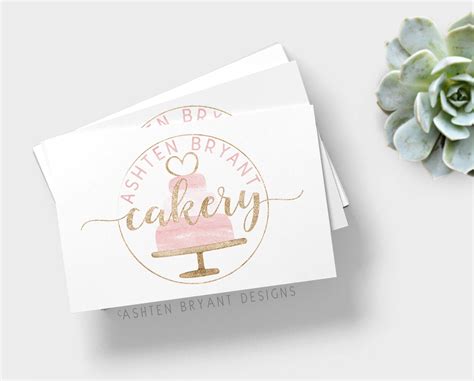 Bakery Premade Logo Cake Logo Design Cake Logo Pretty Cake Etsy