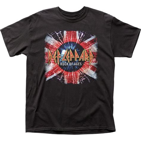 Def Leppard English Rock Band Rock Of Ages Adult T Shirt Tee