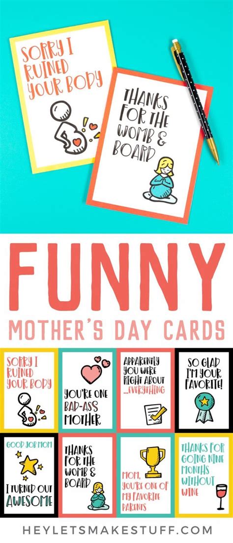 Printable Funny Mothers Day Cards Birthday Cards For Mom Mothers Day Cards Birthday Message