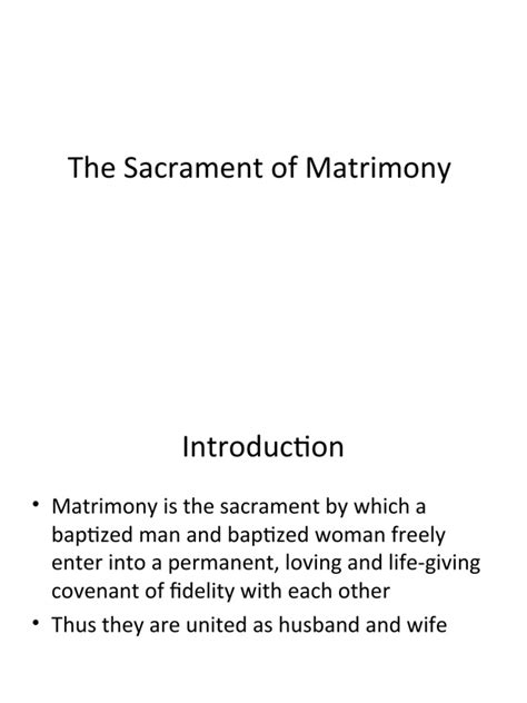 7th Grade Religion The Sacrament Of Matrimony Pdf Marriage