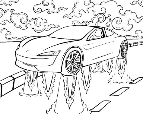 Printable Tesla Cybertruck Coloring Pages - Tesla Coloring Pages