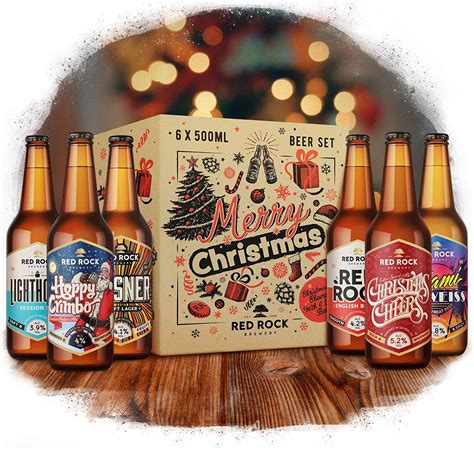 Red Rock Brewery Christmas Beer T Set 6 Bottles Of British Beer In
