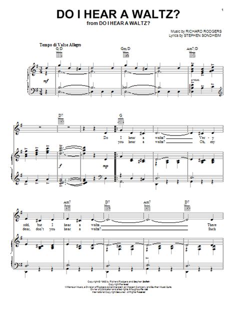 Stephen Sondheim Do I Hear A Waltz 499 Jazz Sheet Music Digital Sheet Music Sheet Music