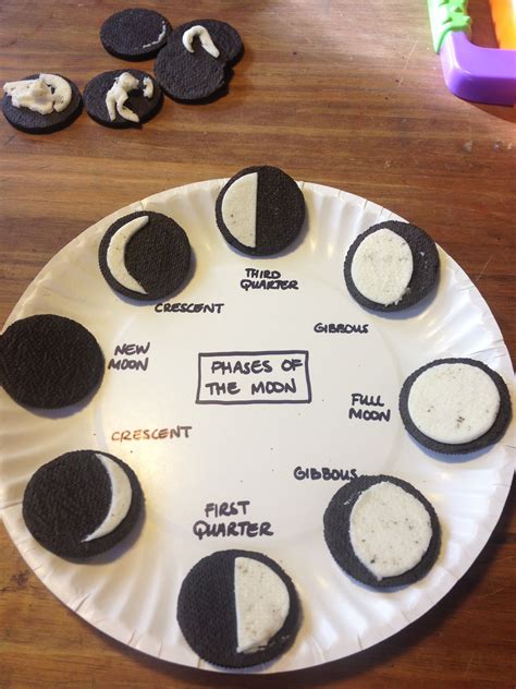 The Phases Of The Moon Using Oreos Homeschool Science Fun Science Teaching Science