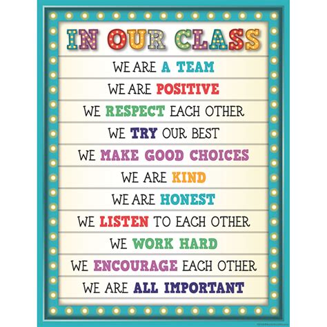 Marquee In Our Class Chart Tcr7528 Teacher Created Resources