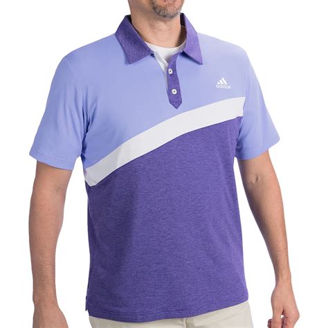 Adidas Golf Climalite Angular Color Blocked Polo Shirt For Men C