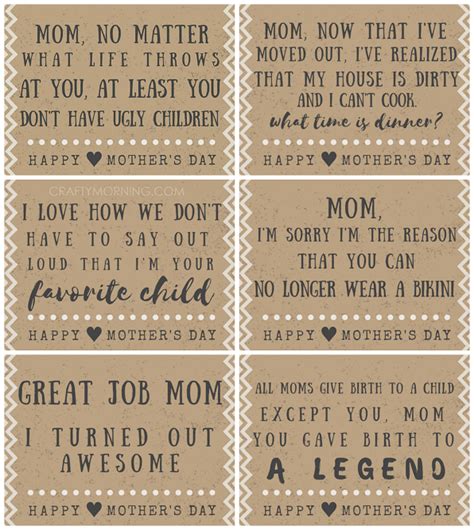 Funny Mothers Day Poem Card Printables Crafty Morning Funny Mothers Day Poems Funny Poems