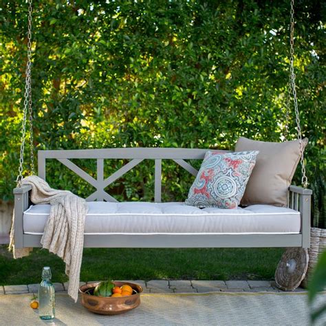 Belham Living Cottonwood Deep Seating 64 In Porch Swing Bed With