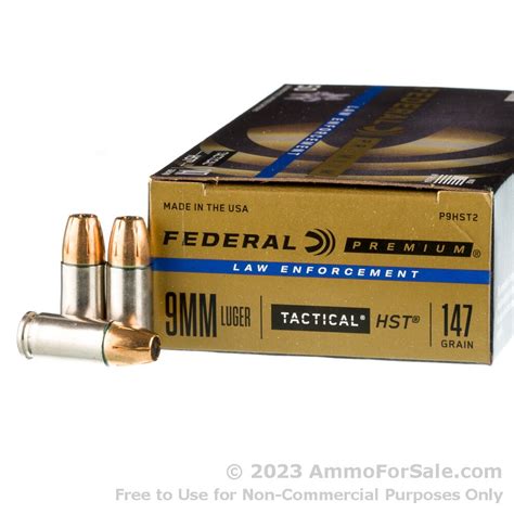 1000 Rounds Of Discount 147gr Hst Jhp 9mm Ammo For Sale By Federal