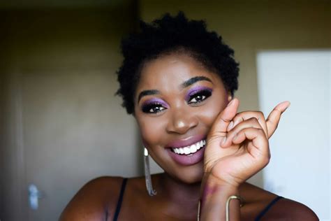 Purple Eye Shadow Looks For Dark Skin Girls And Growing Afro Hair