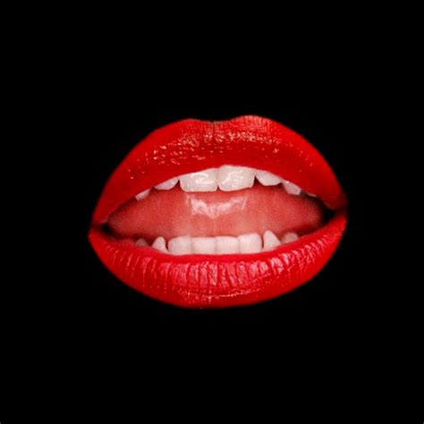 a woman s mouth with bright red lipstick
