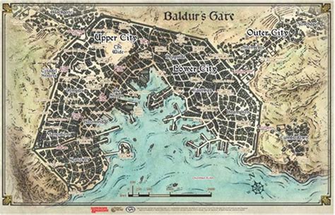 Map Of Baldurs Gate Map Of East Coast