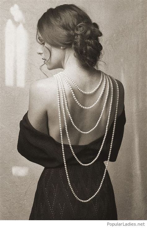 Nice Pearls And Black Dress Pearls Fashion Photography