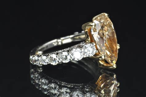 564 Carat Fancy Yellow Diamond Ring Gia Certified From