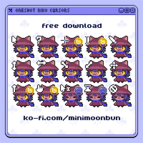 Niko Oneshot Pixel Art Cursors Minimoonbuns Ko Fi Shop Ko Fi ️