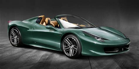 It's also painted in an obscure color for a ferrari: Ferrari 458 Spider Racing Green Edition - Carlex Design