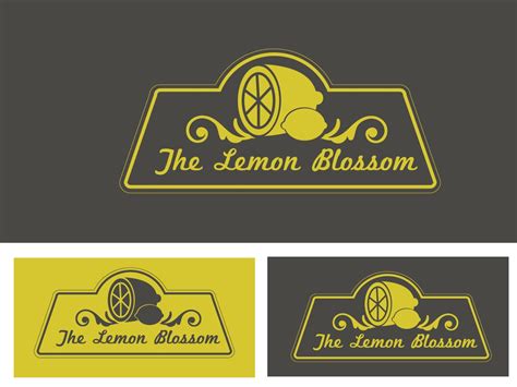 Elegant Playful Floral Logo Design For The Lemon Blossom By Anto