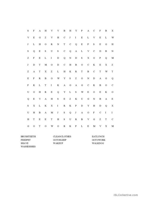 Daily Routine Word Search English Esl Worksheets Pdf Doc
